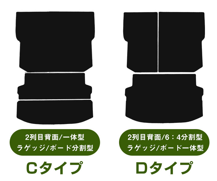 シエンタ MXPC10G MXPL10G MXPL15G 専用設計 ラゲッジマット 2列目背面