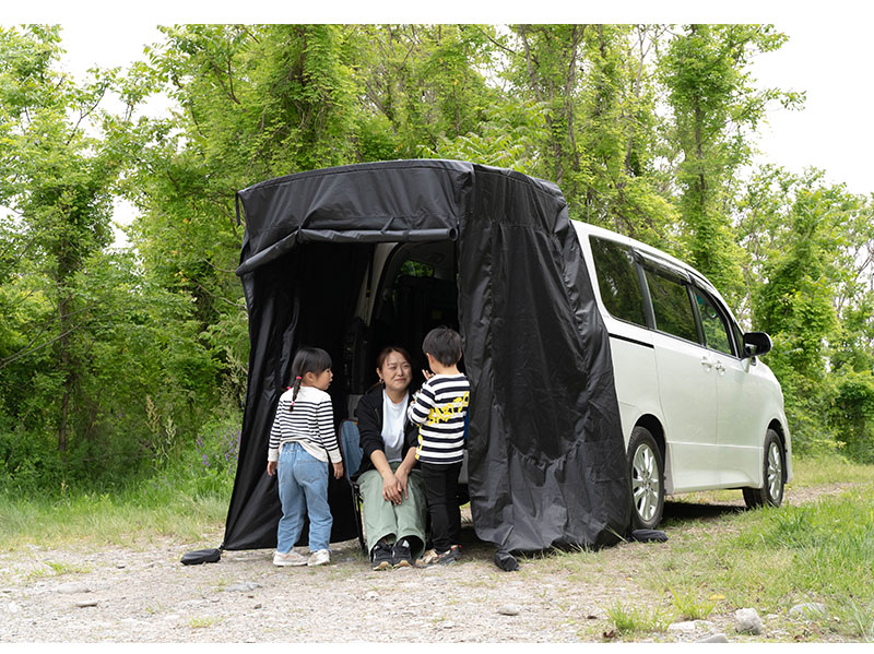 トランクゲートテント 車中泊 キャンプ アウトドア 簡易テント レジャー 災害時 便利アイテム 日除け タープ ファミリー 自社出荷_6