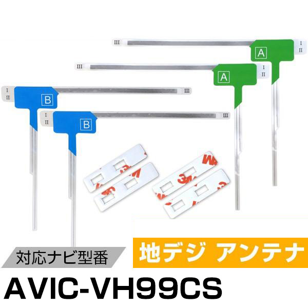 パイオニア AVIC-VH99CS 対応 L字アンテナ テープセット フィルムアンテナ 専用テープセット アンテナ端子テープ ナビ載せ替え