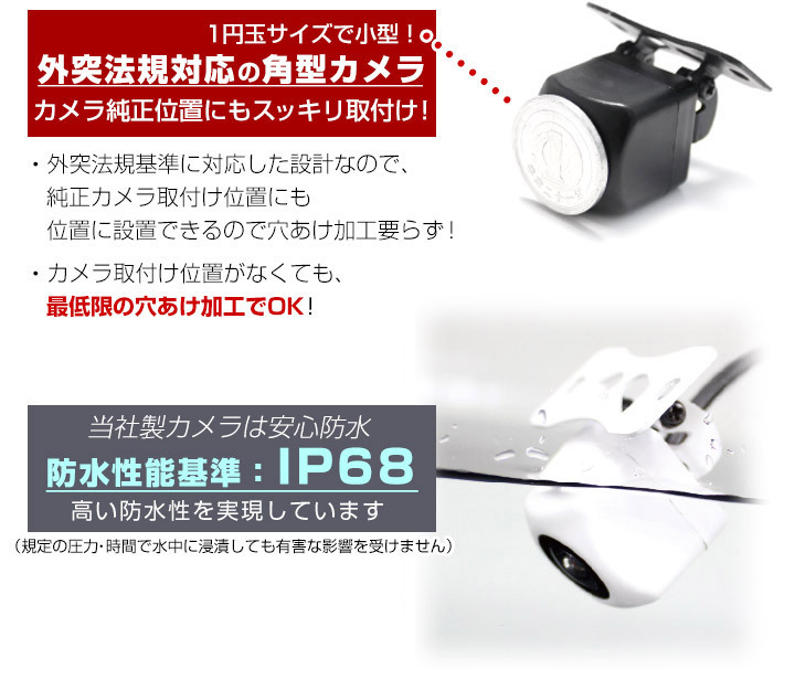 ケンウッド MDV-M910HDL 対応 接続ケーブル付き バックカメラ
