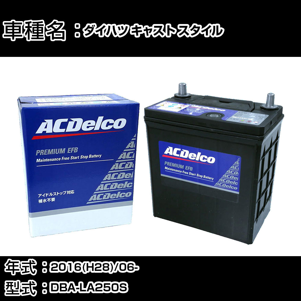 カーバッテリー ダイハツ キャスト スタイル 2016(H28)/06- DBA-LA250S