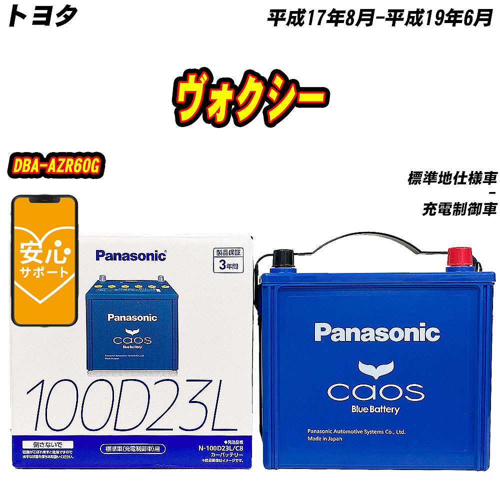 バッテリー パナソニック 100D23L トヨタ ヴォクシー DBA-AZR60G H17/8-H19/6 N-100D23L/C8【H04006】｜fpj-mat