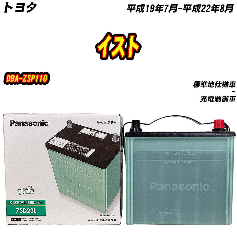サークラ バッテリー パナソニック 75D23L トヨタ イスト DBA-ZSP110