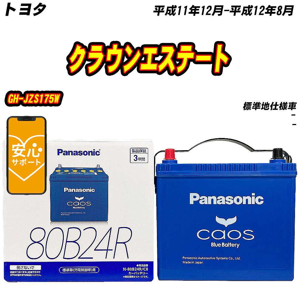 バッテリー パナソニック 80B24R トヨタ クラウンエステート GH JZS175W H11/12 H12/8 【H04006】 :mbtpn80b24rc8 205:Car Hit.