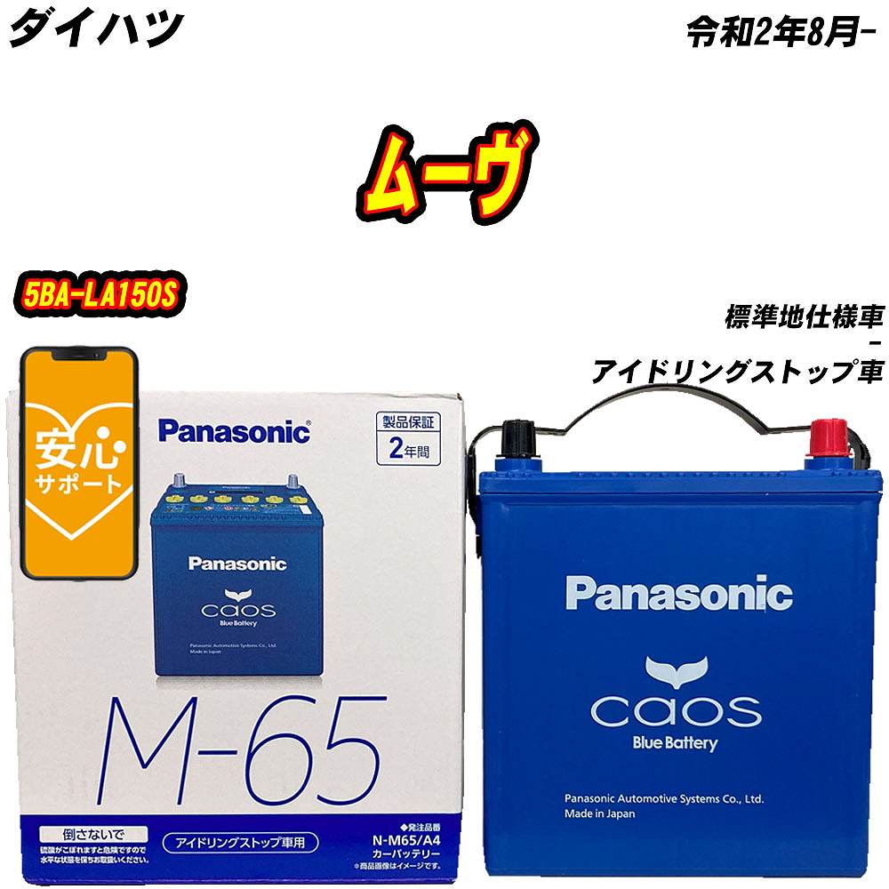 カオス バッテリー パナソニック M65 ダイハツ ムーヴ 5BA-LA150S R2/8