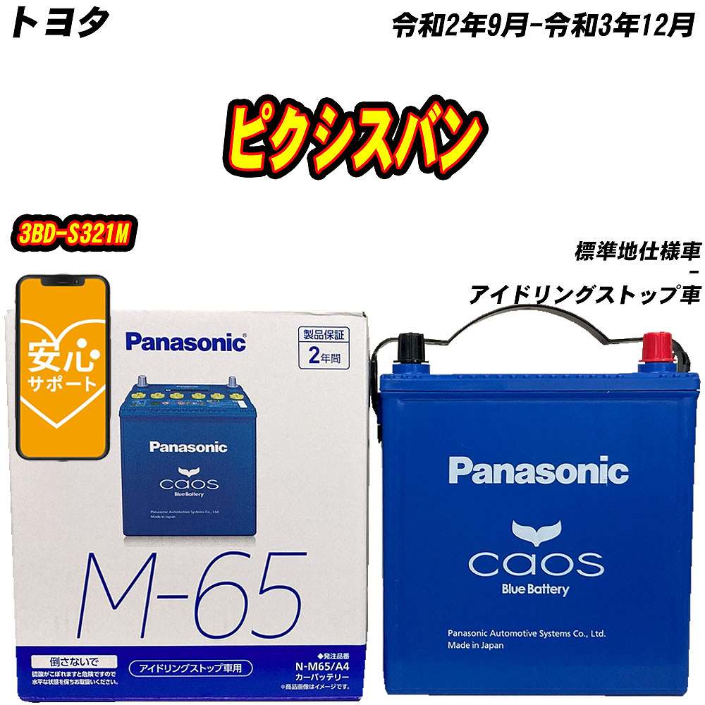 M65 R/ B 20 Rエネオス２０２５年製新品バッテリー カオス バッテリー パナソニック M65 トヨタ ピクシスバン 3BD-S321M
