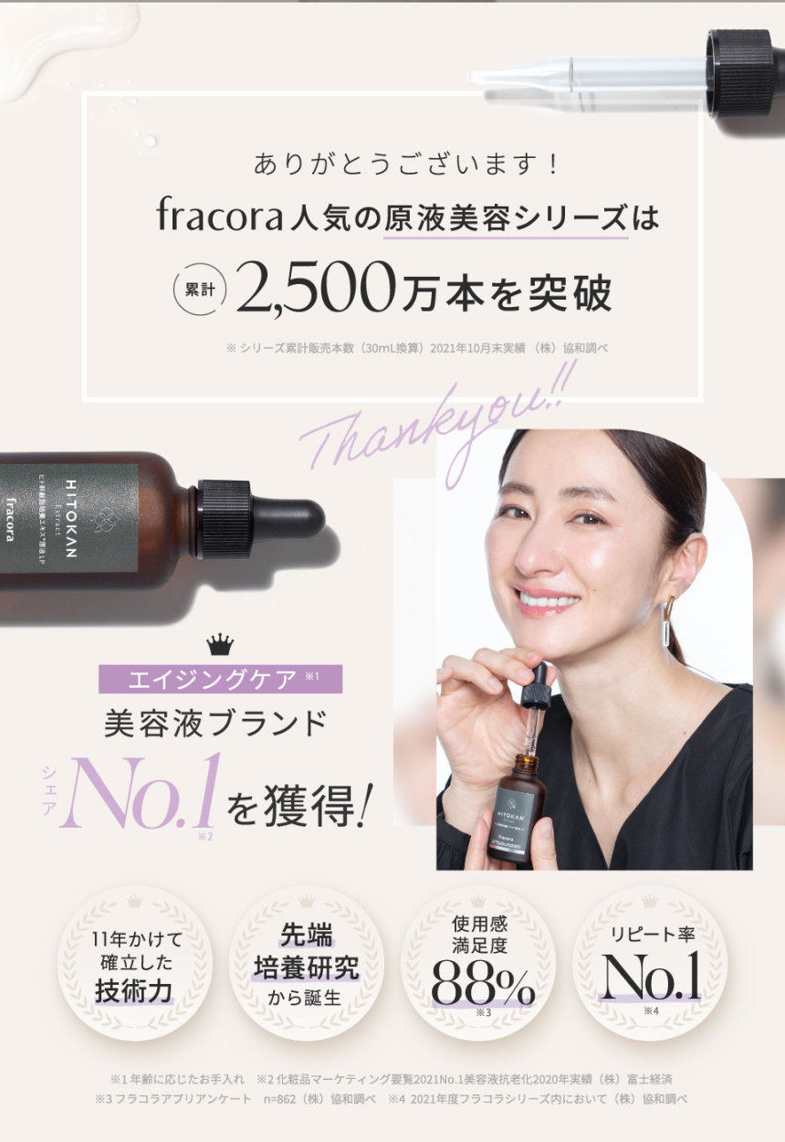 60％以上節約 フラコラ fracora ヒト幹細胞培養エキス原液30ml aob.adv.br