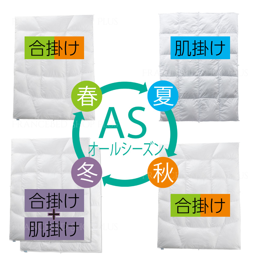 フランスベッド（FRANCEBED） 羽毛ふとん 掛けふとん 布団 ふとん