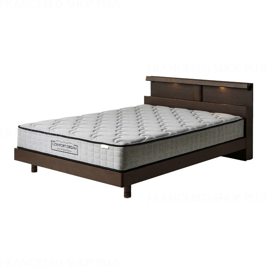 今月★FranceBed セミダブルベッドフレーム ダークブラウン 6/17 PT+3%】ベッドフレーム ダブル レッグ SINX シンクス FS-01C