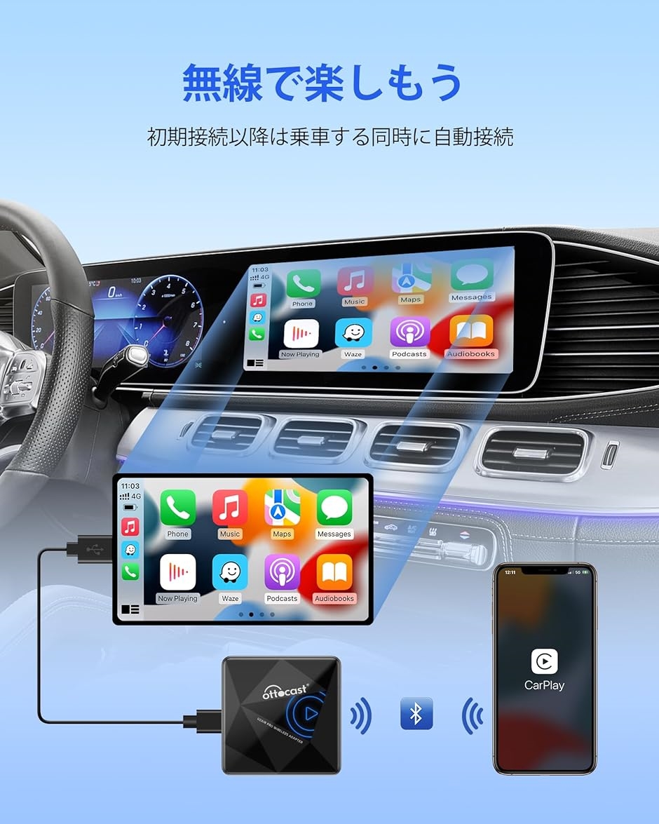 送料無料 ] Ottocast オットキャスト U2-AIR Pro (CP82) iPhone用 CarPlay カープレイ ワイヤレス接続  アダプター : u2-air-pro : frc-net - 通販 - Yahoo!ショッピング