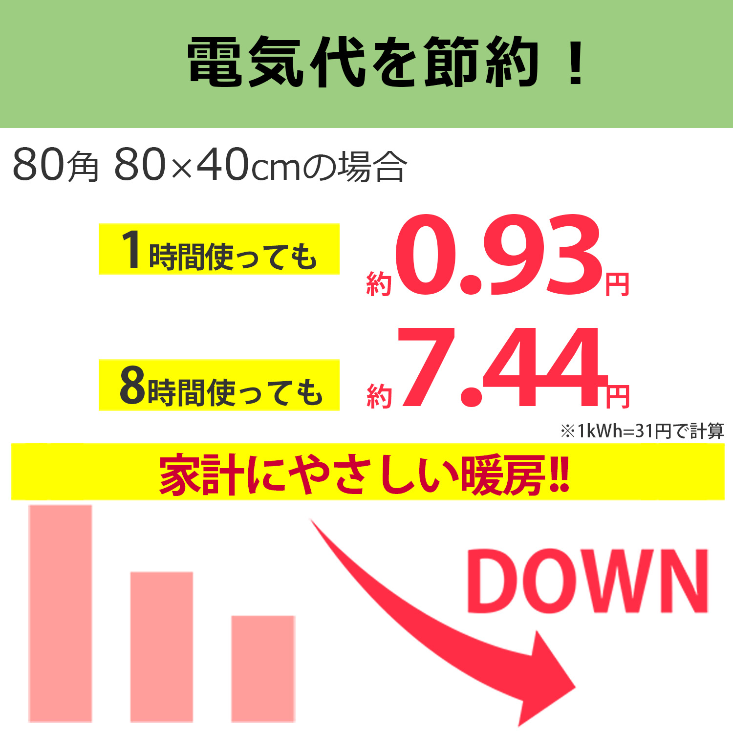 ホットマット 電気マット 80×40cm