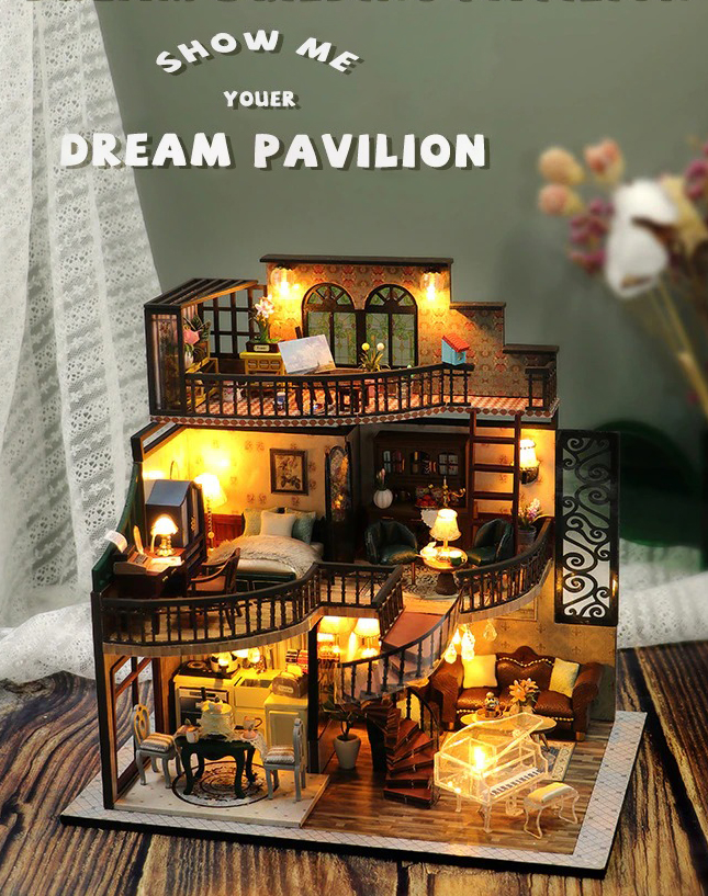 ドールハウス 手作り キット セット ミニチュア Dream Pavilion 1：32ｔ-FREAK :AJ-0201-01:ドールハウス専門店FREAK  Yahoo!店 - 通販 - Yahoo!ショッピング