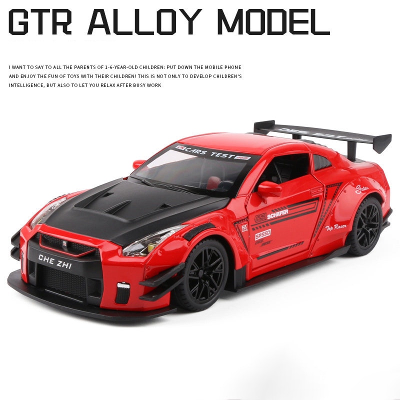 1:24日産スカイラインアレスgtr R35 diecastsおもちゃ車金属おもちゃの