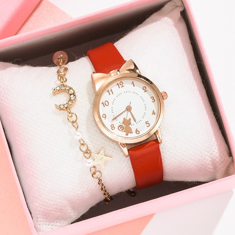 限定価格セール！ 白 赤 ピンク 女の子 子供の時計 黒 腕時計 時計 かわいい 電子玩具・キッズ家電