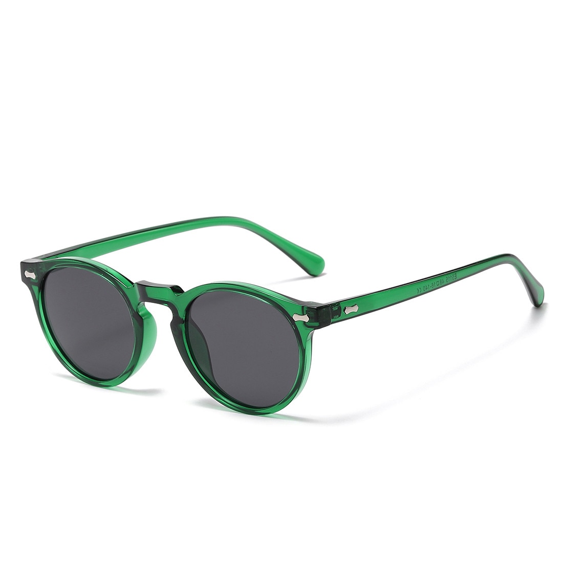 期間限定キャンペーン レトロなブランドのサングラス、黒のプロテクション、丸いUV 400、日焼け止め、緑色