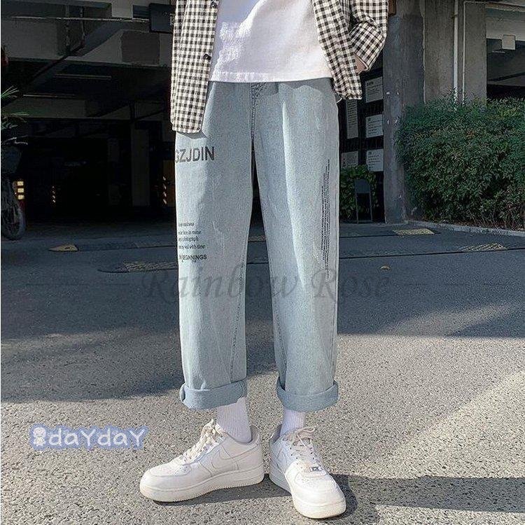 ボトムス パンツ セール デニムパンツ メンズ ジーパン Gパン ジーンズ ストレート プリント デニム ロングパンツ 九分丈 韓国ファッション カッコイイプ オシャレカジュアルボトムス Oianlq4oal Www Tritop Com Br
