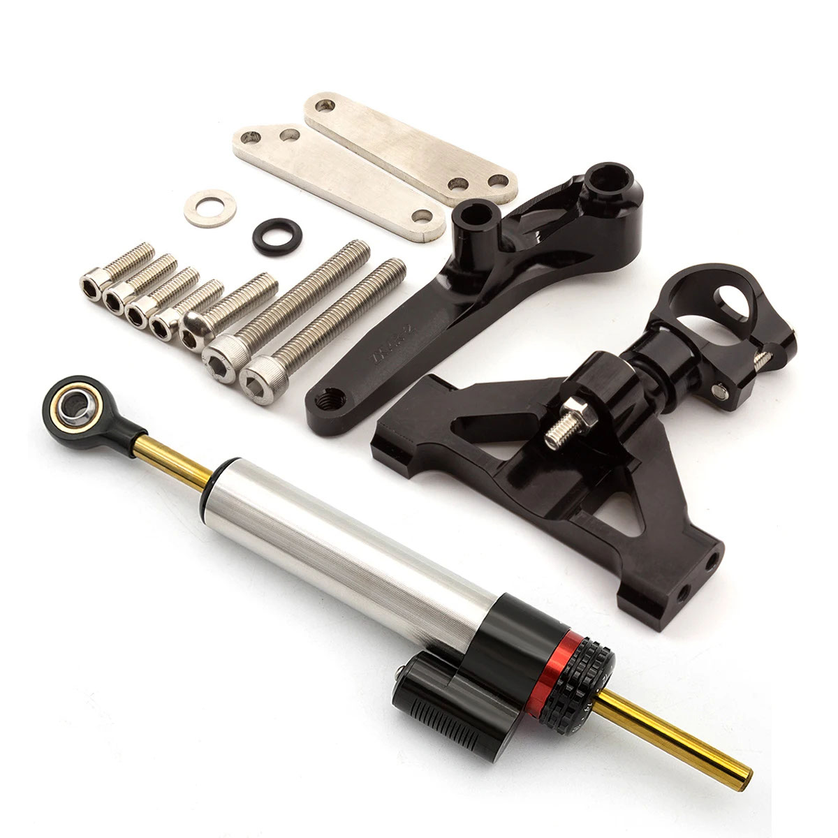 【並行輸入品】カワサキニンジャzx14rzzr1400 zzr 1400 ZX-14R 2006-2020用CNCカーボンステアリングダンパースタビライザー取り付けキット_1