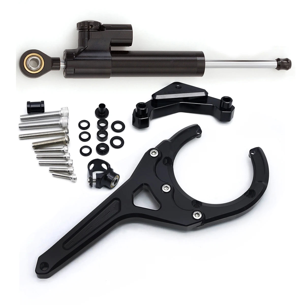 【並行輸入品】2023 2024 スズキ GSXS GSX-S 1000 GSXS1000 GSX S1000/F 2016-2022 ファイバーカーボンステアリングダンパースタビライザーブラケット取付キットの画像
