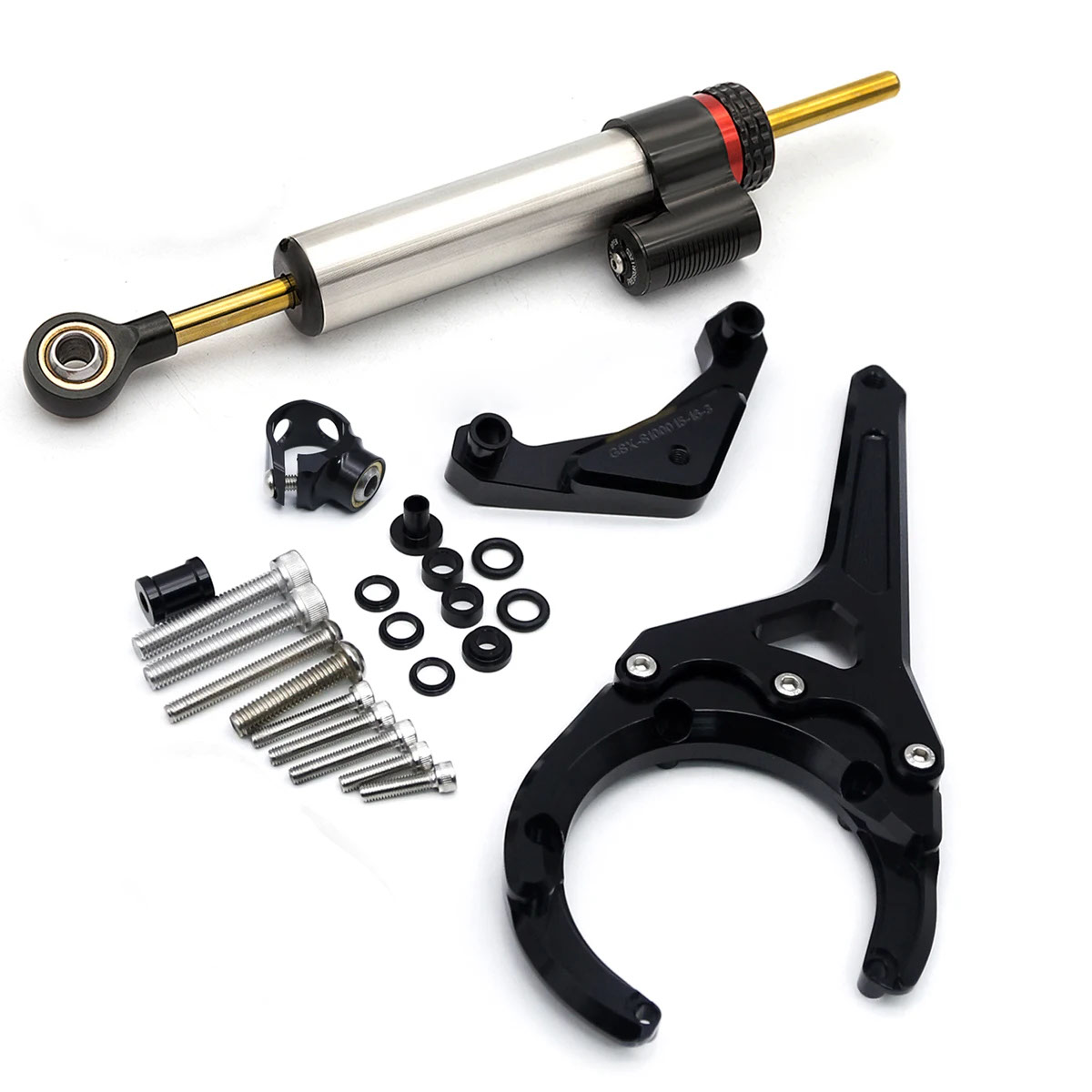 【並行輸入品】2023 2024 スズキ GSXS GSX-S 1000 GSXS1000 GSX S1000/F 2016-2022 ファイバーカーボンステアリングダンパースタビライザーブラケット取付キットの画像