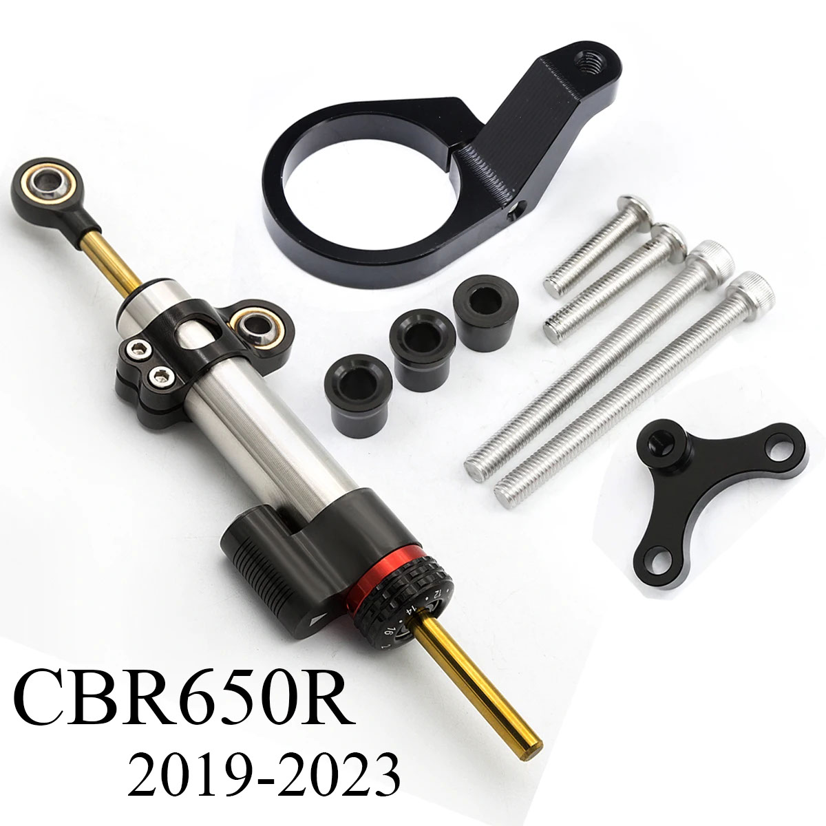 【並行輸入品】カーボンバイク 二輪スタビライザー ホンダcbr650r cbr 650r 2023 r650 2019 2020 2021 2022用ブラケット取り付け_1