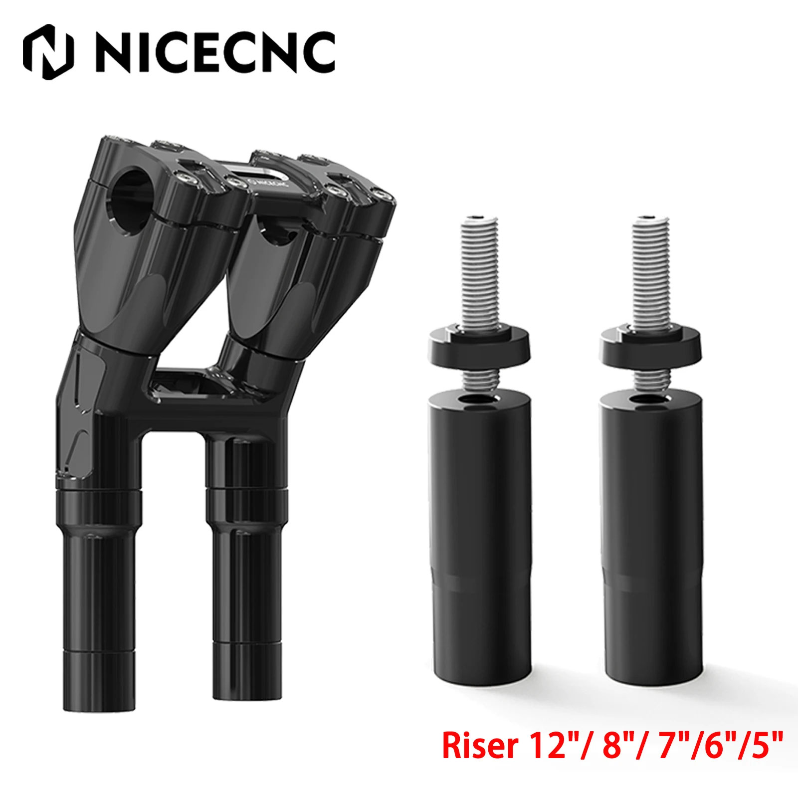 【並行輸入品】キックバックハンドルバーライザー 12インチ/8インチ/7インチ/6インチ/5インチ ハーレー ソフテイル ファットボーイ ヘリテージ クラシック デラ_2