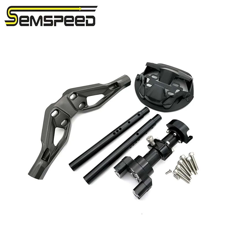 【並行輸入品】 SEMSPEED ハンドルバーマウントヤマハ NMAX155 150 125 2020-2024 2025 CNC ハンドルバークリップオン防振軽銀鉤括弧