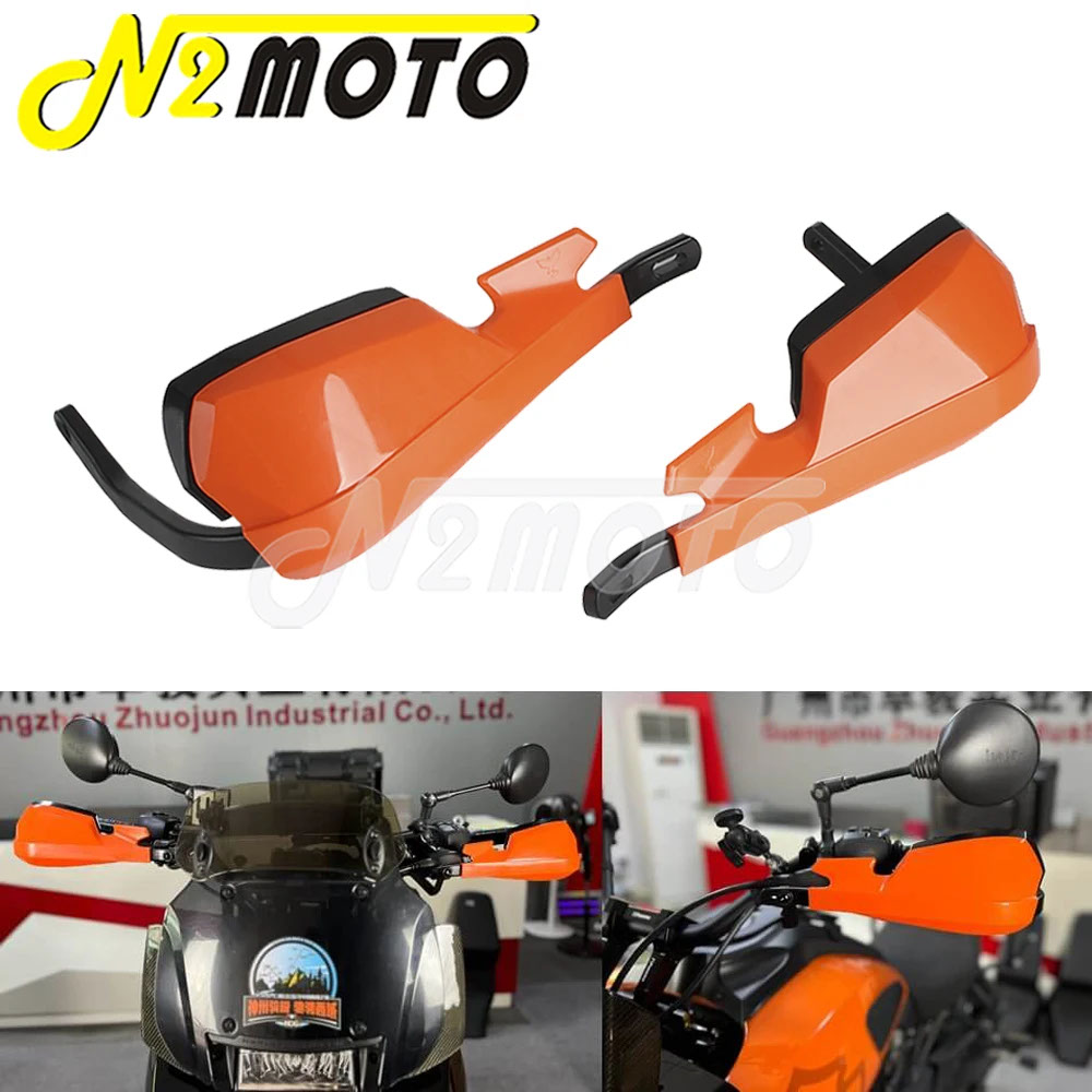 【並行輸入品】取り付けキット付きバイク 二輪ハンドガード 調整可能 ウィンドデフレクター ワイドスクリーン ハーレーパンアメリカ1250用アルミニウムハンドガ_3