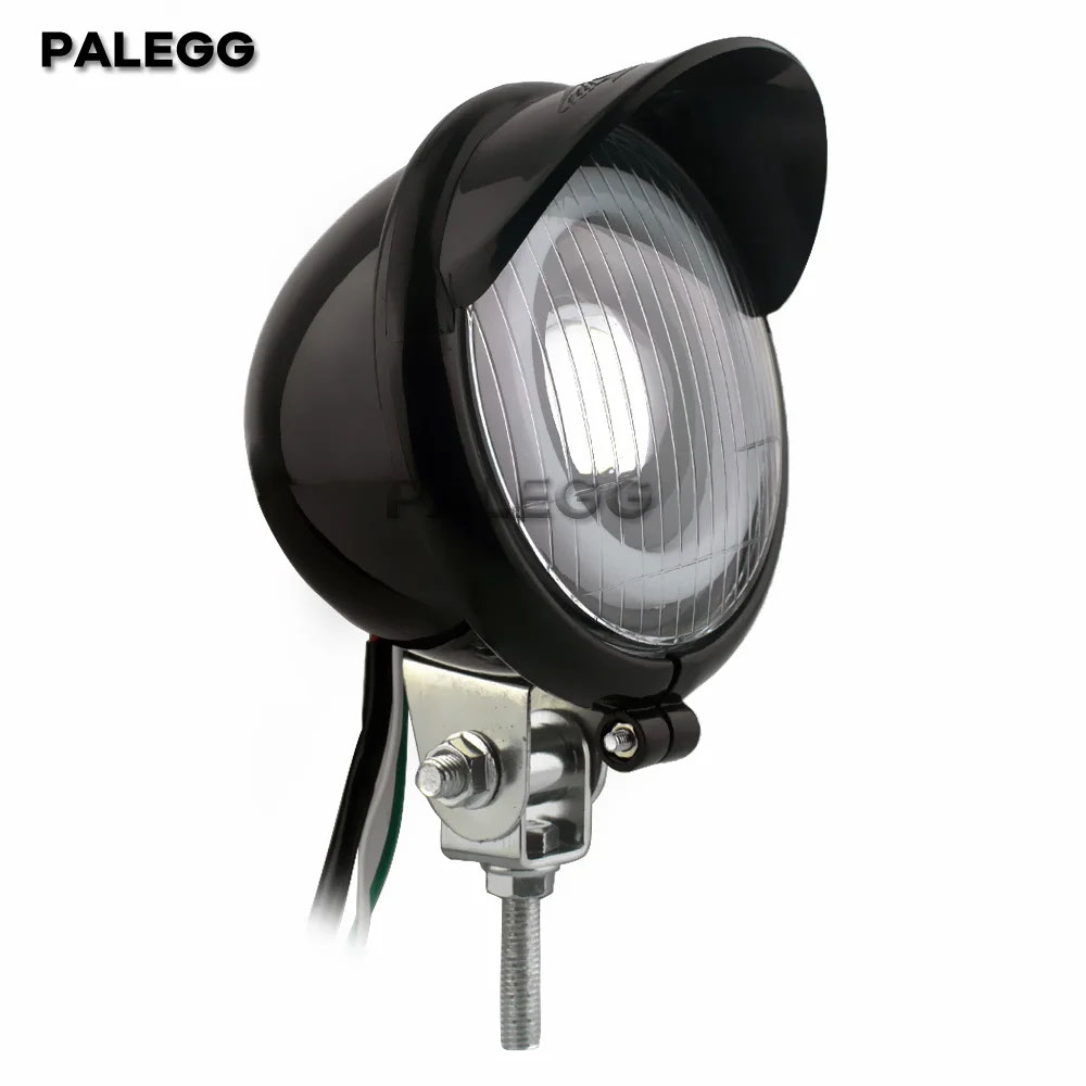 【並行輸入品】自動二輪車  LED フロントヘッドライトカフェレーサースポットフォグライトエンジェルアイハーレーボバーチョッパークルーザーツーリングカスタム