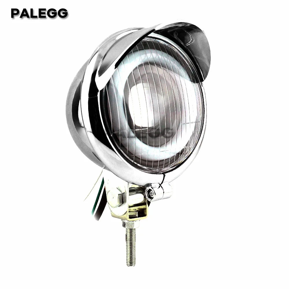 【並行輸入品】自動二輪車  LED フロントヘッドライトカフェレーサースポットフォグライトエンジェルアイハーレーボバーチョッパークルーザーツーリングカスタム