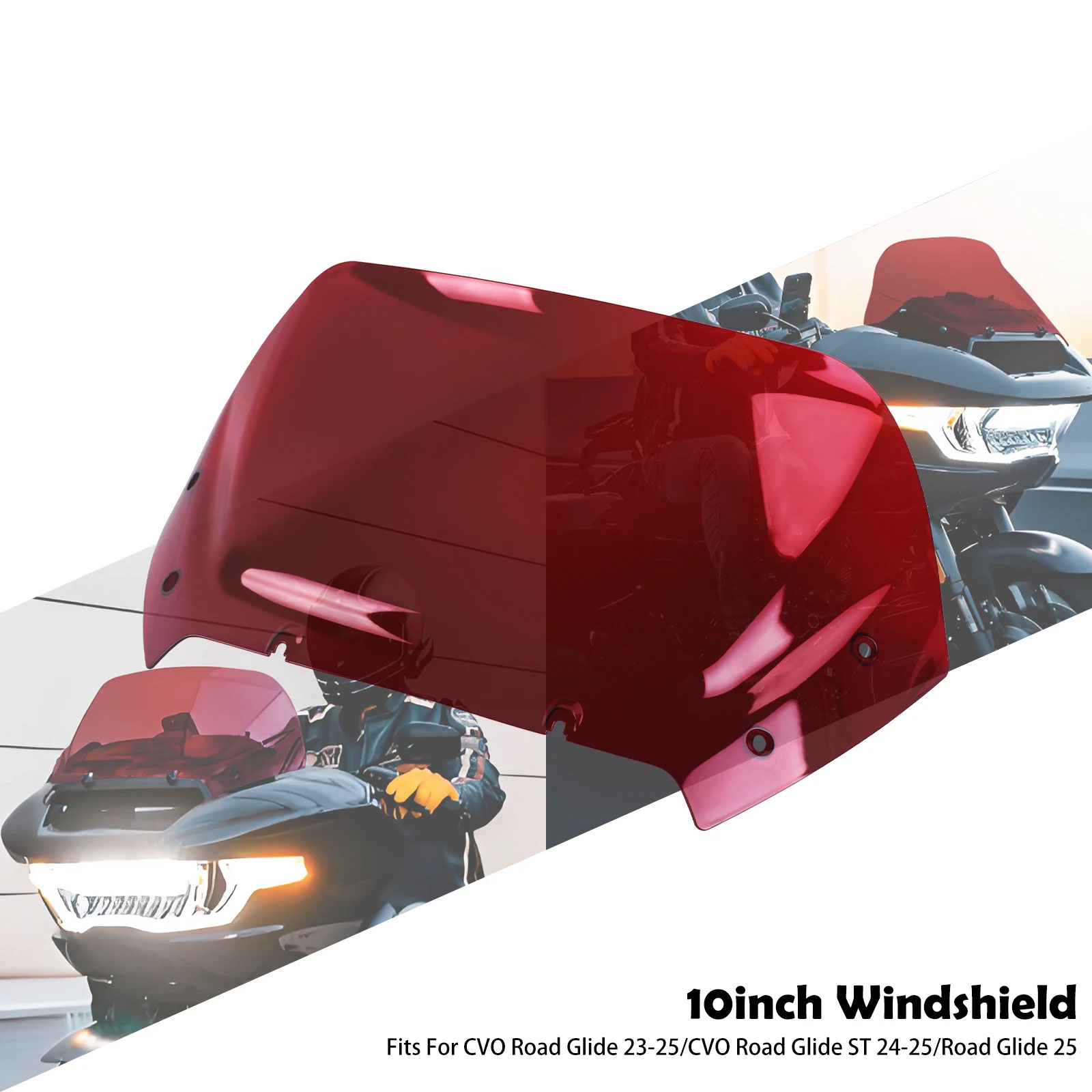 ロードグライド　ハーレー純正　CVO ウインドシールド　フェアリング 並行輸入品】バイク10インチウインドシールドフェアリングウィンド