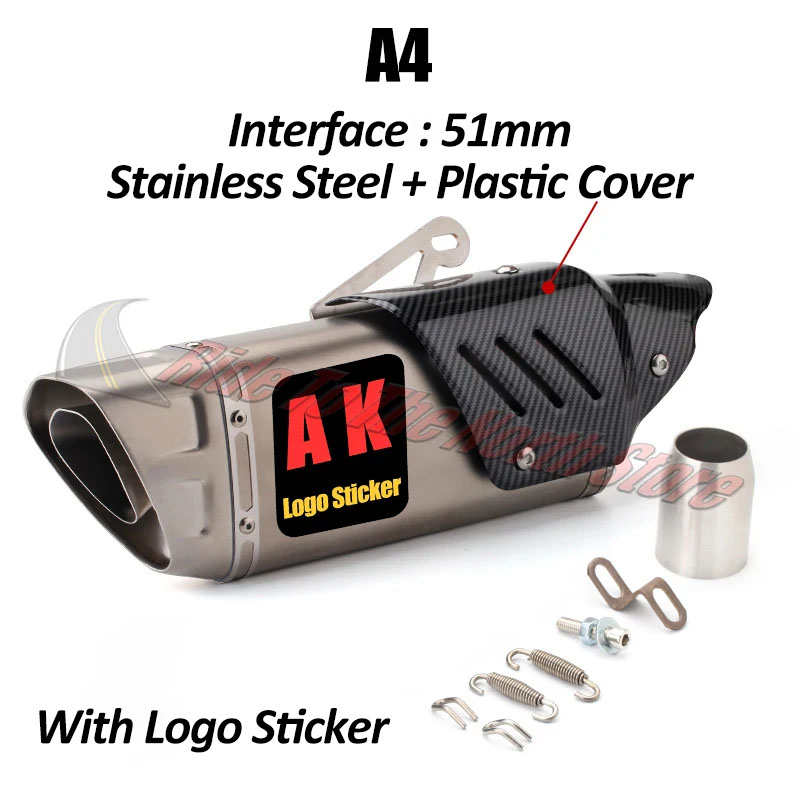 並行輸入品】51mm汎用バイクAKエキゾーストマフラー NINJIA250 400
