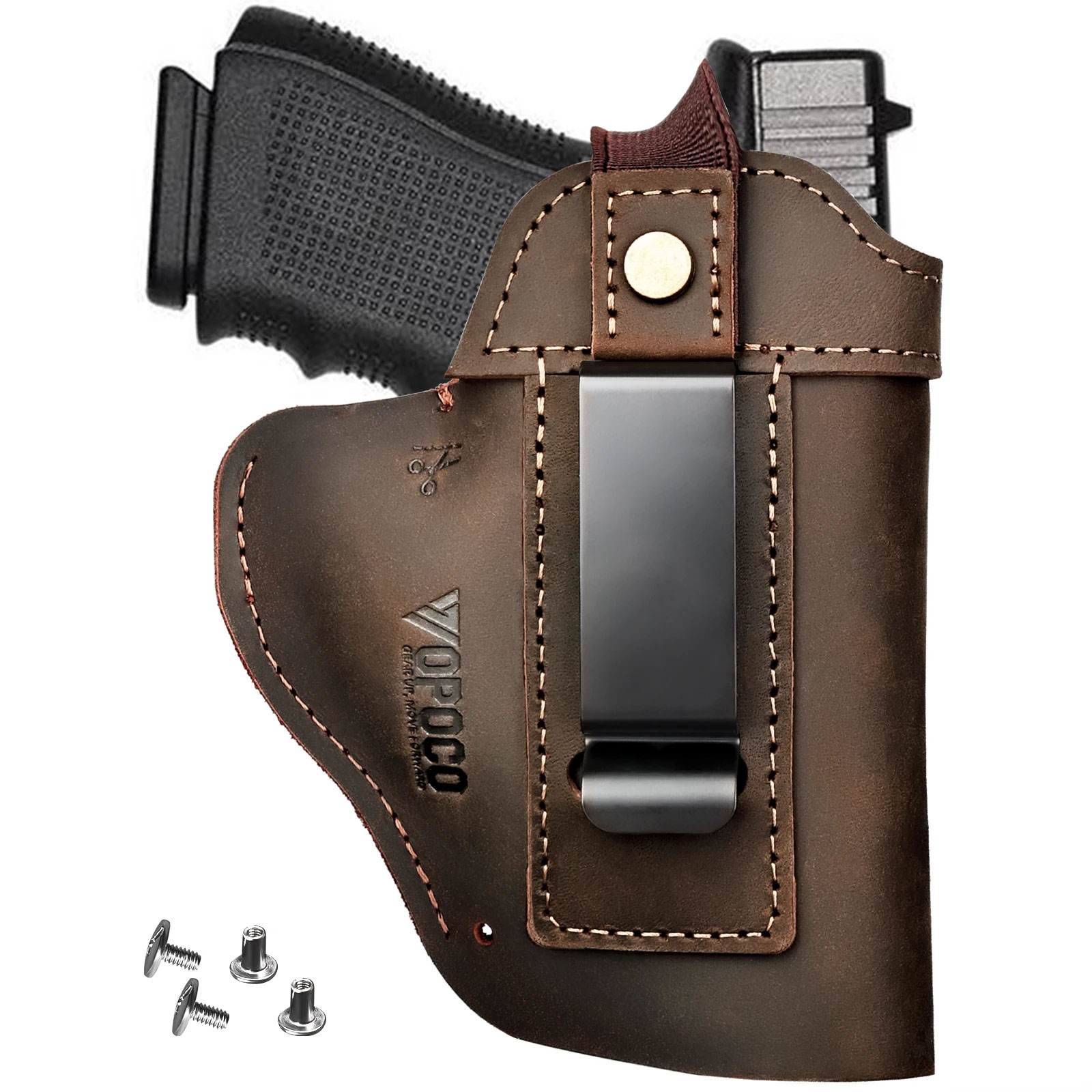 並行輸入品】2025年 IWB/OWB レザーホルスター グロック17/19/23/26/42