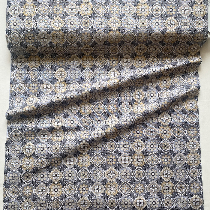 Michael Miller マイケルミラー 生地 モザイク柄 タイル柄 グレー 50's