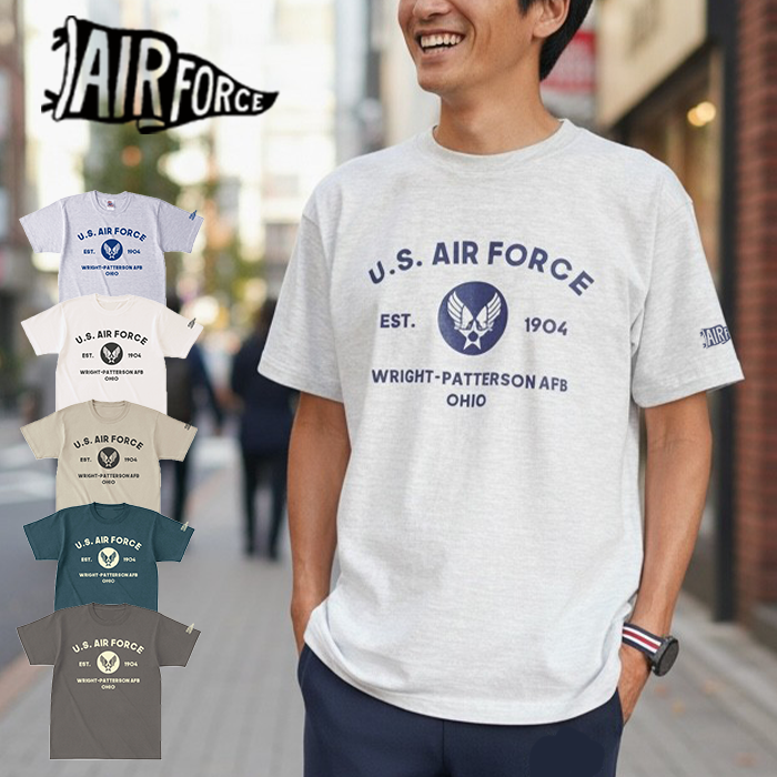 Tシャツ メンズ 半袖Tシャツ AIR FORC US FORCE 空軍 ミリタリー