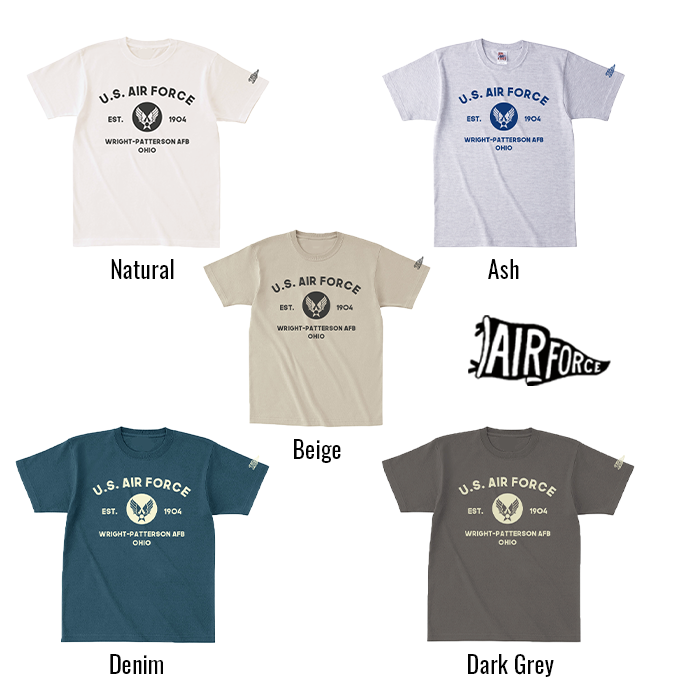 Tシャツ メンズ 半袖Tシャツ AIR FORC US FORCE 空軍 ミリタリー 