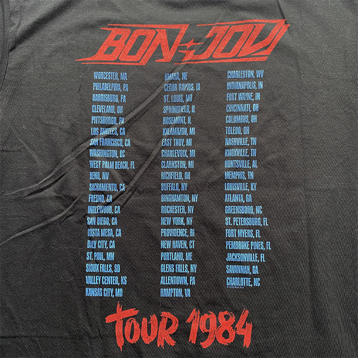 BON JOVI ボン・ジョヴィ Tシャツ TOUR 1984 ビンテージ バンドTシャツ