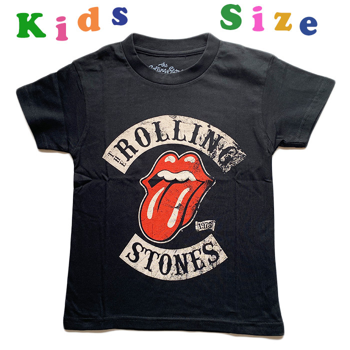 Rolling Stones ローリング・ストーンズ 1978 ロゴ キッズTシャツ 子供服 Tシャツ ロックTシャツバンドTシャツ 3歳 5歳 7歳  8歳 10歳