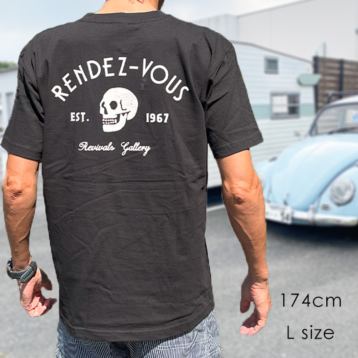 スカルTシャツ ビンテージタイプ ランデブー RENDEZ-VOUS T