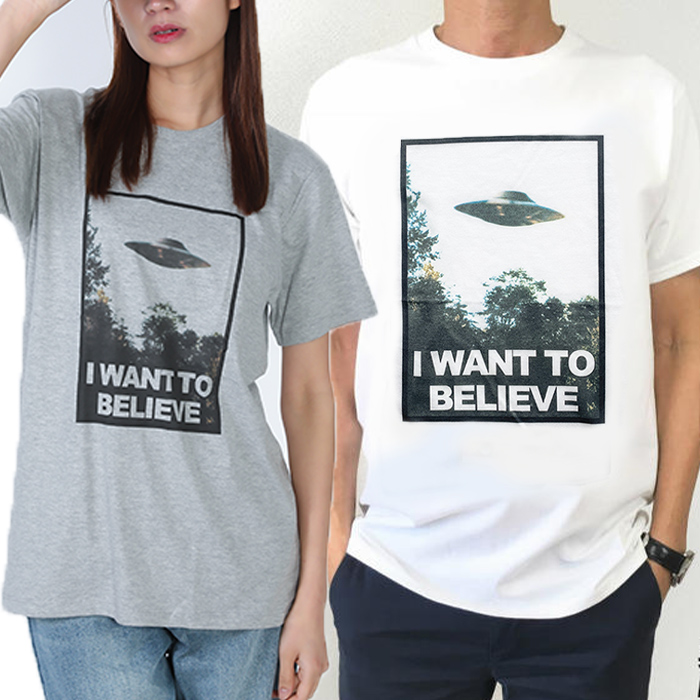 UFO Tシャツ I WANT TO BELIEVE メンズ レディース ポスター L XL X