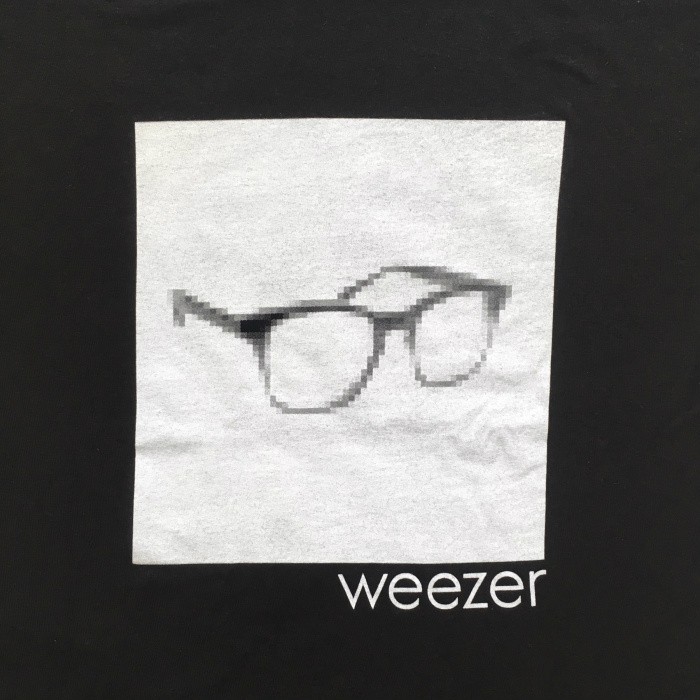 バンド Tシャツ WEEZER ウィーザー メガネ ブラック メンズ