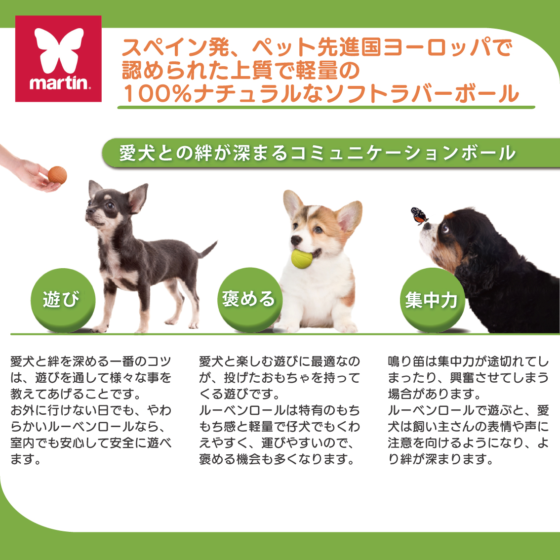 PLATZ 犬 ボール おもちゃ ナチュラルラバー 高密度 柔らかい