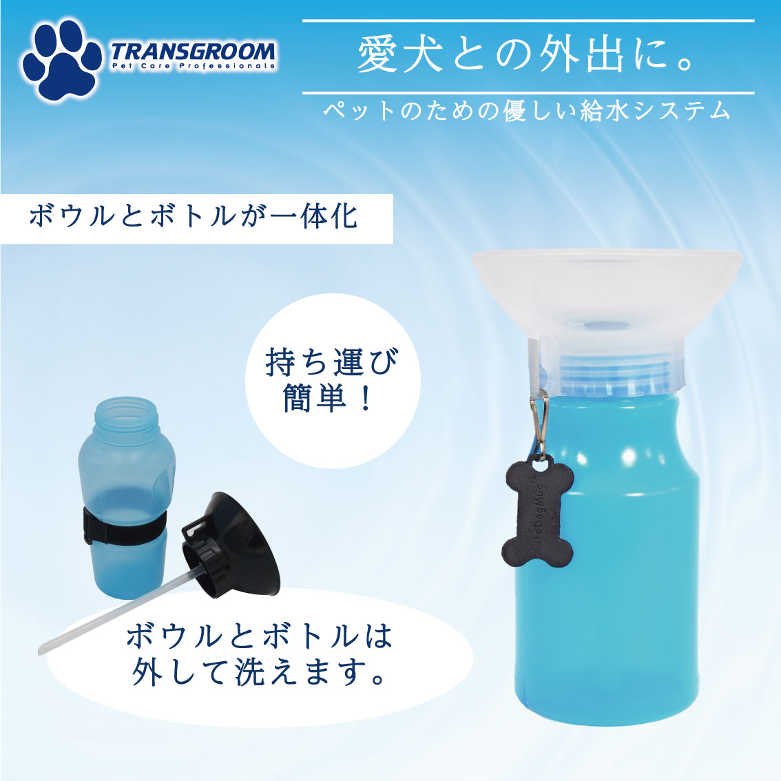 5月1日分【水巴】ページ　　リクエスト商品のため お散歩がもっと楽しくなる！「Veepaxx 携帯用ペット給水器」で