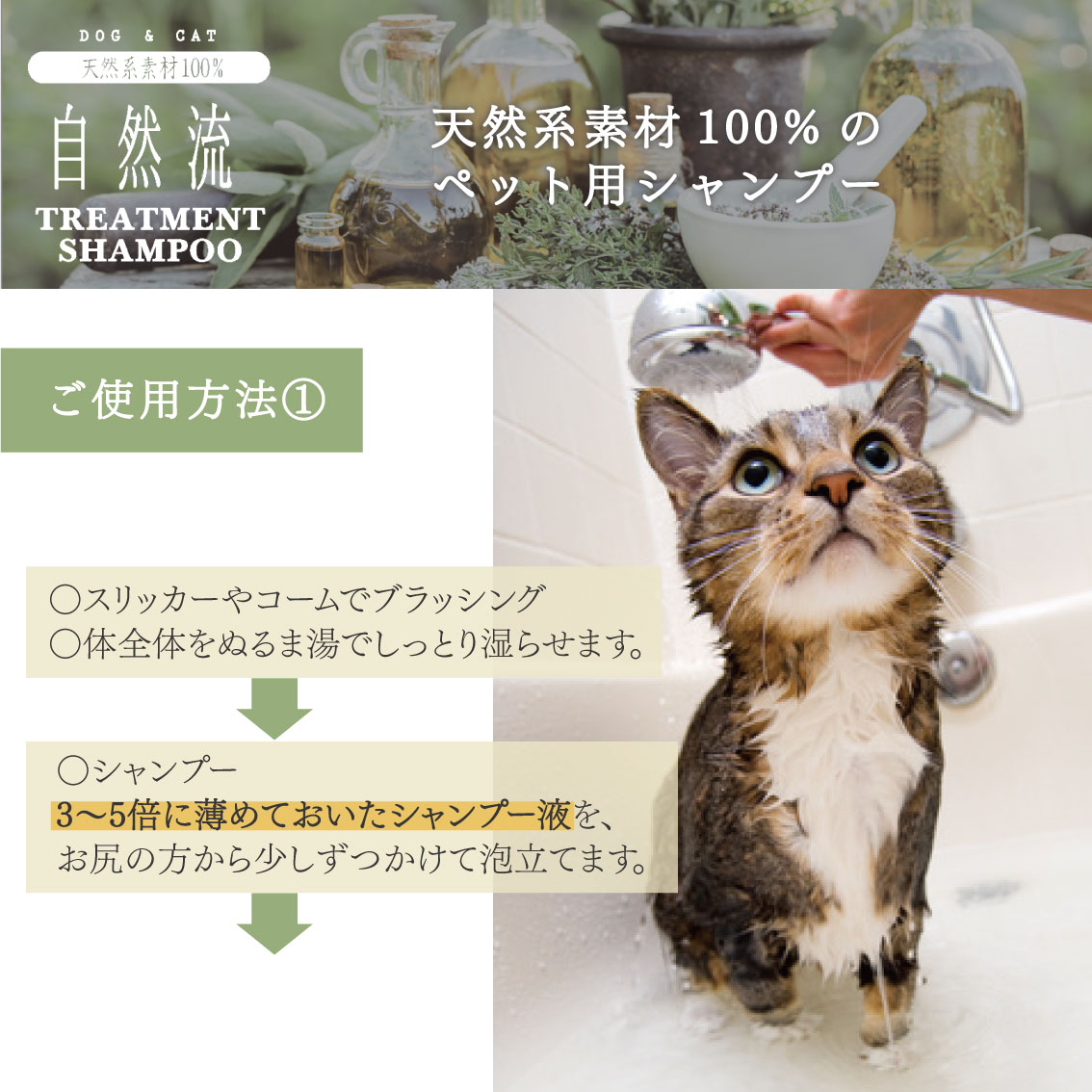 自然流 犬猫用 シャンプー約1.7L&トリートメント約1.9Lセット 自然流