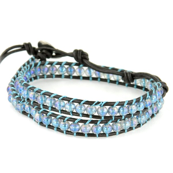 ラップブレス 天然石 2重本革 パワーストーン ブレスレット(03