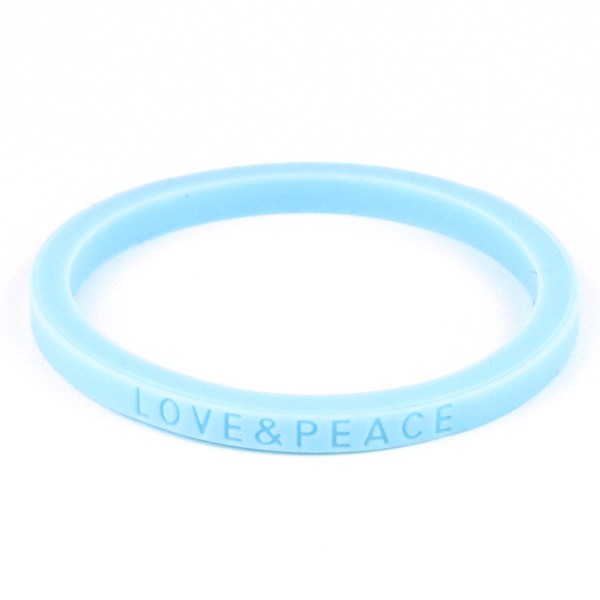 カラブレ シリコン ブレスレット LOVE&PEACE デザイン カラー ブレス