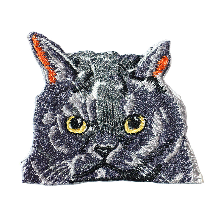 ワッペン アイロンワッペン 猫型 刺繍 パッチ 13種類 ミニサイズ