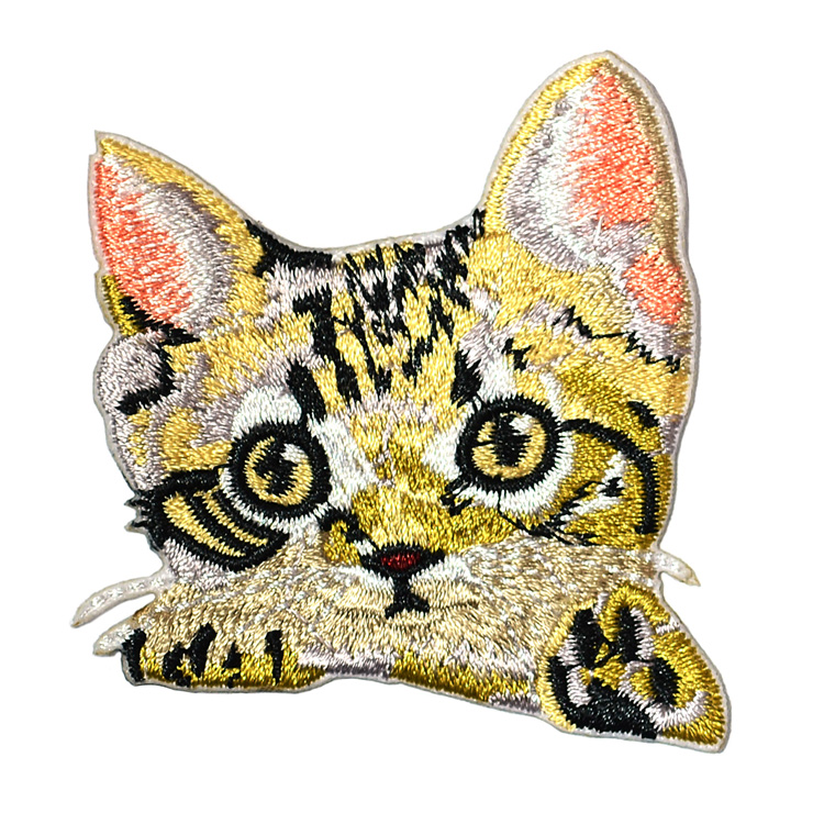 6個セット　ネコマグバンド　ワッペン  ２枚　猫屋オリジナル ワッペン アイロンワッペン 猫型 刺繍 パッチ 13種類 ミニサイズ