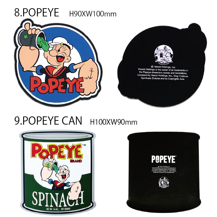 ポパイPOPEYE CAN　ラバーコースター