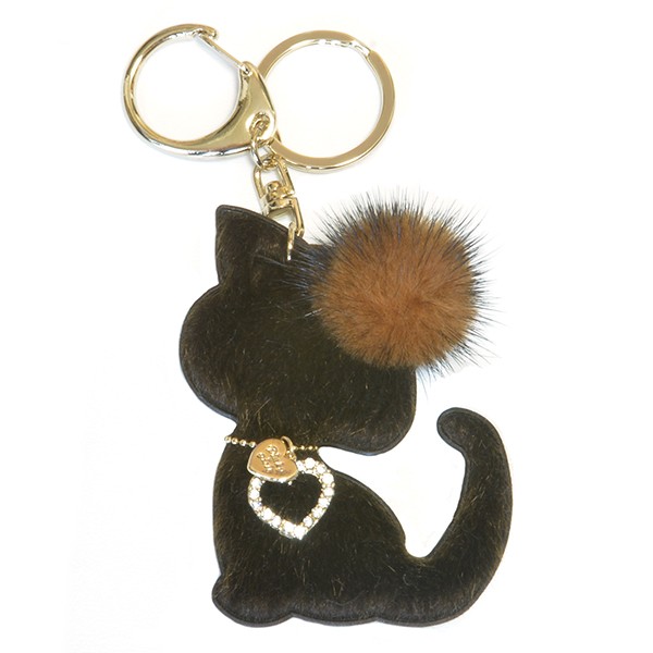 ハラコ調 かわいい 猫チャーム キーホルダー チャーム 全13色 ねこ 猫