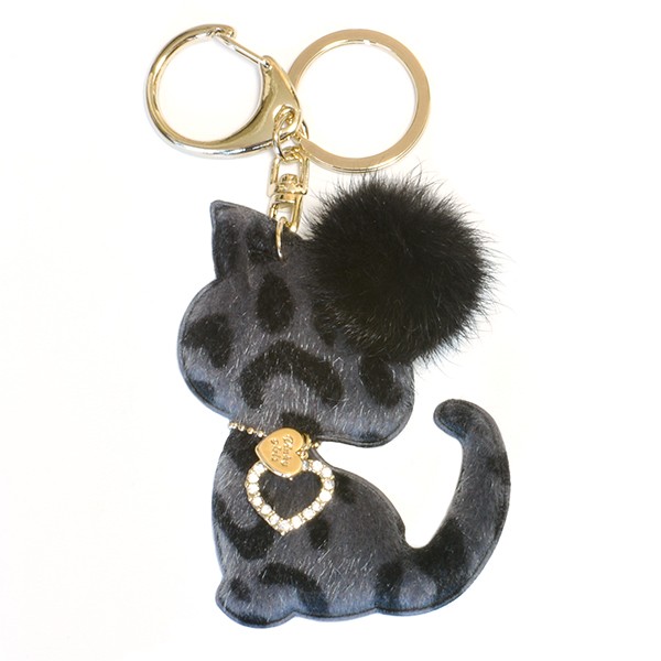 ハラコ調 かわいい 猫チャーム キーホルダー チャーム 全13色 ねこ 猫